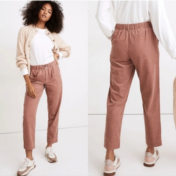 Madewell High Rise Lightweight Corduroy Jogger Pants Elastic Waist XS - Picture 1 of 12